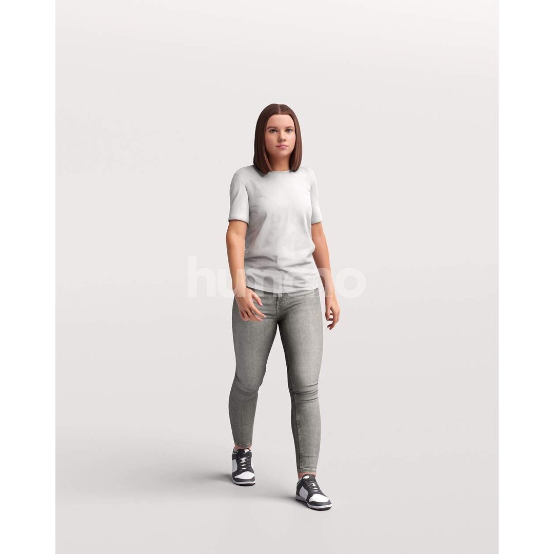 Humano Woman 3D Model – Realistic Walking Character, FBX, PBR - View 5