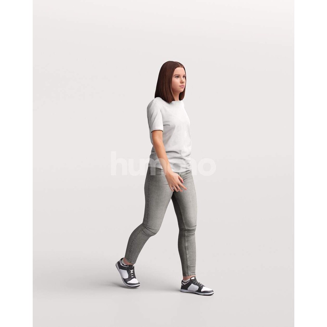 Humano Woman 3D Model – Realistic Walking Character, FBX, PBR - View 6