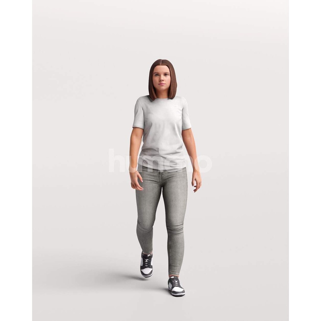 Humano Woman 3D Model – Realistic Walking Character, FBX, PBR - View 7