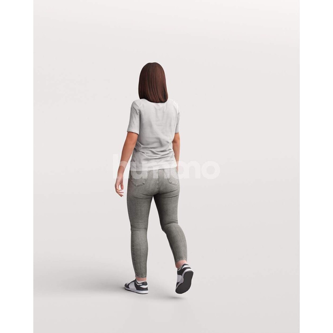 Humano Woman 3D Model – Realistic Walking Character, FBX, PBR - View 8