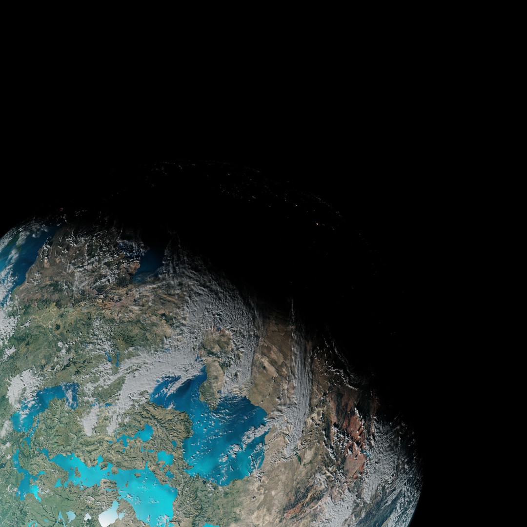 Terran Planet 3D Model – Jungle Planet Texture, 16k Resolution - View 10