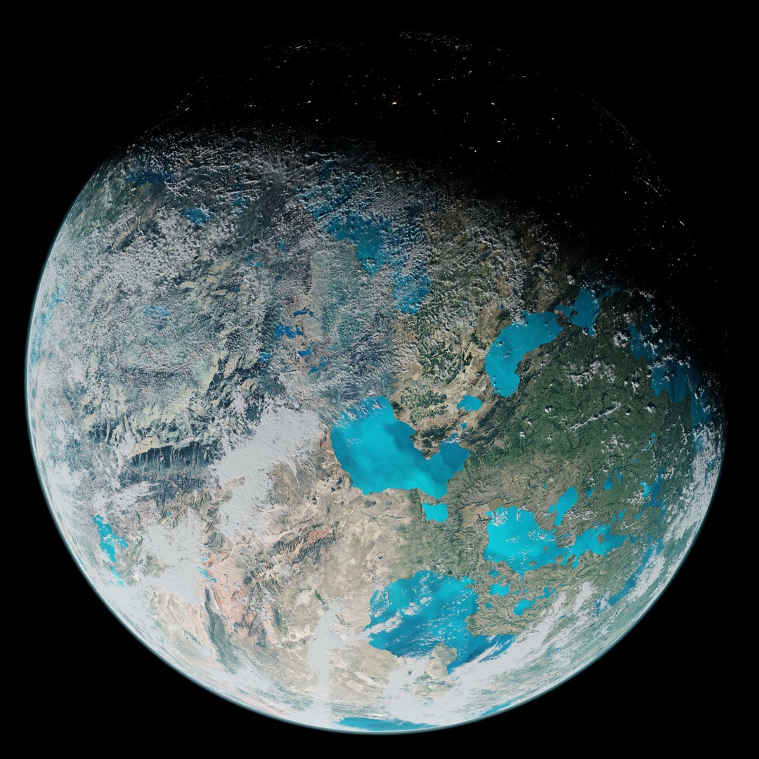 Terran Planet 3D Model – Jungle Planet Texture, 16k Resolution - View 11