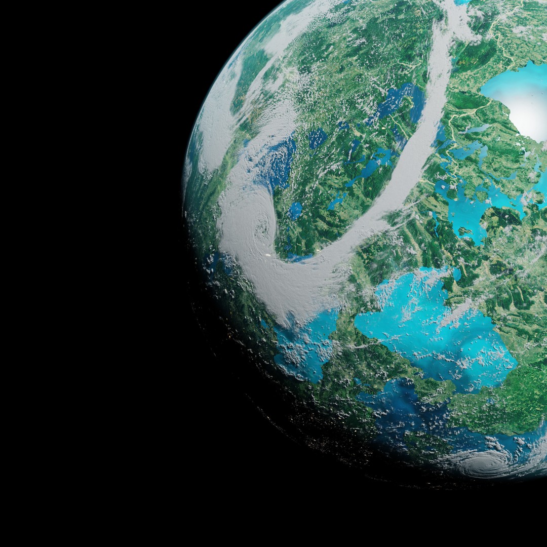 Terran Planet 3D Model – Jungle Planet Texture, 16k Resolution - View 6
