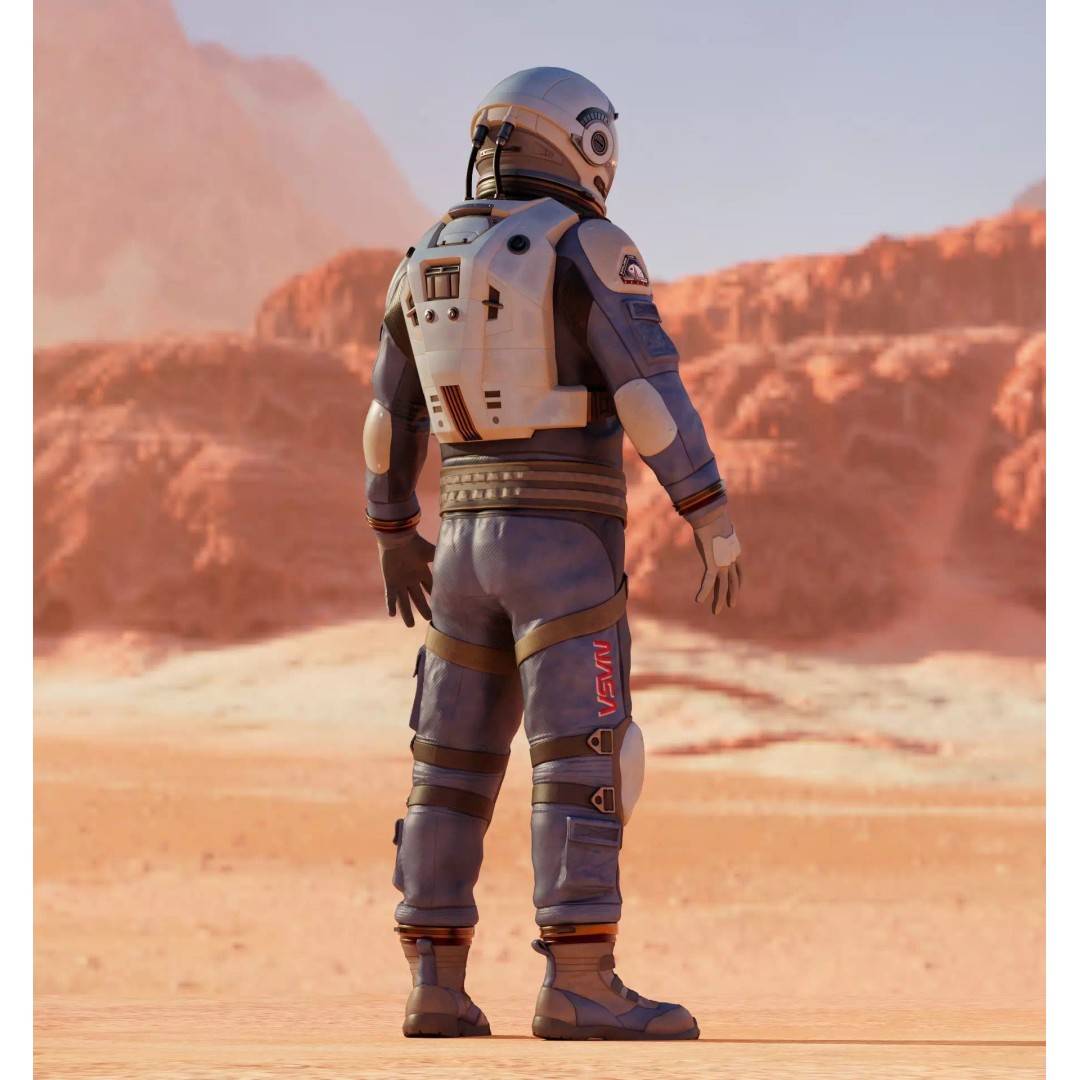 NASA Blue Spacesuit Concept 3D Model – Realistic Game Ready Asset, FBX, OBJ - View 5