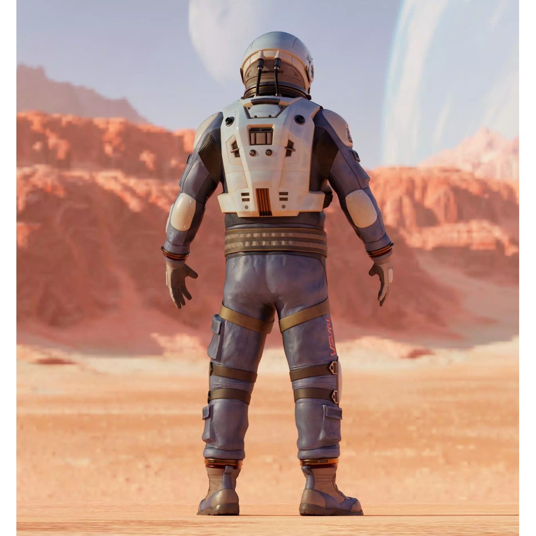 NASA Blue Spacesuit Concept 3D Model – Realistic Game Ready Asset, FBX, OBJ - View 6