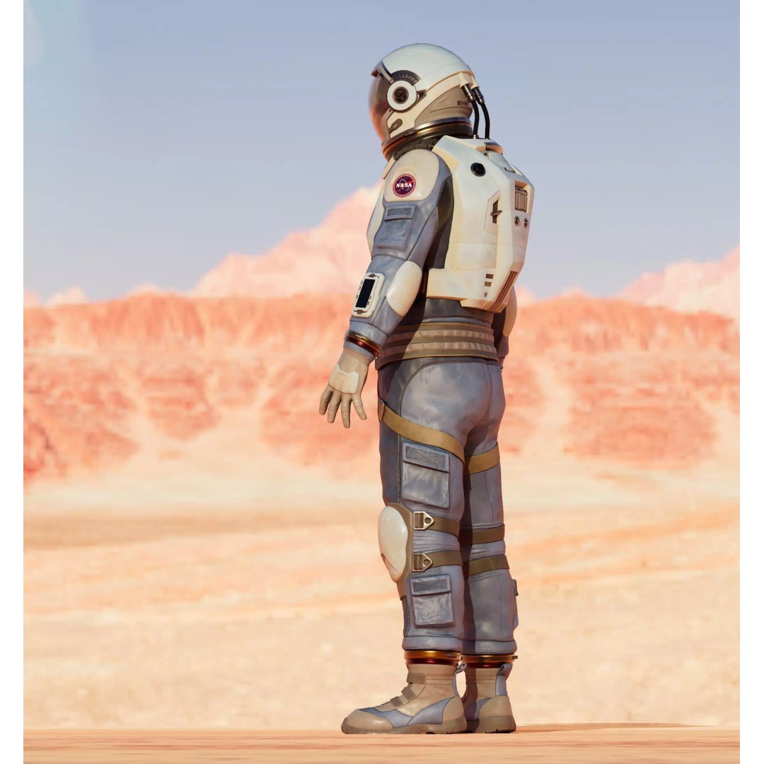 NASA Blue Spacesuit Concept 3D Model – Realistic Game Ready Asset, FBX, OBJ - View 7