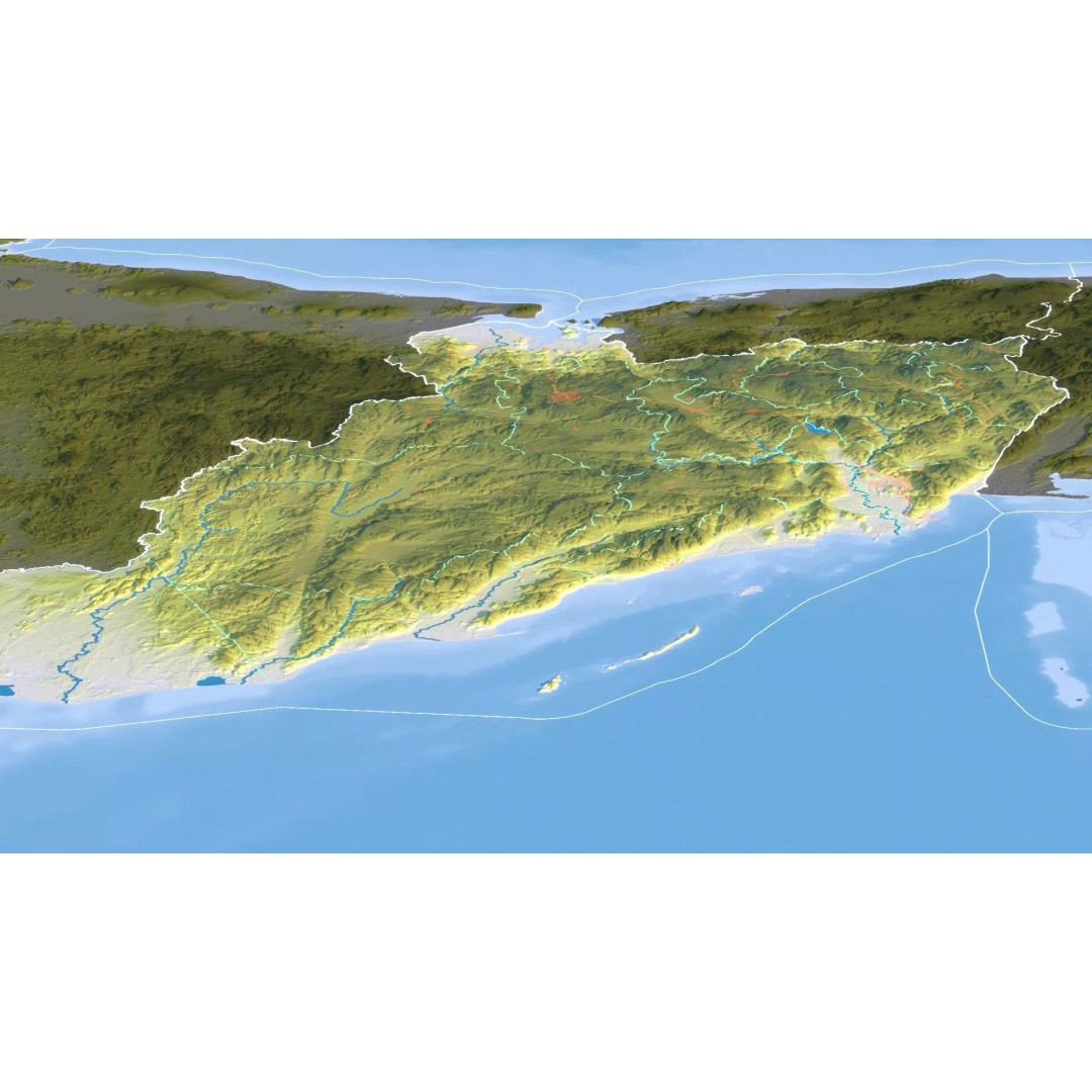 Honduras Map 3D Model – Realistic Satellite Terrain, 16K Textures - View 17