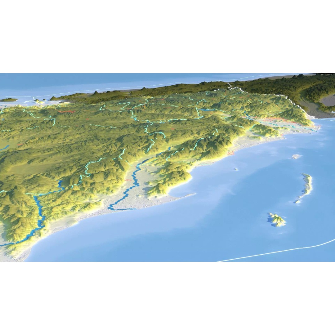 Honduras Map 3D Model – Realistic Satellite Terrain, 16K Textures - View 19