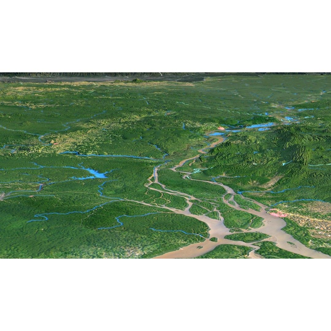 Brazil Map 3D Model – Realistic Satellite Terrain, 40K Textures, FBX/OBJ - View 10