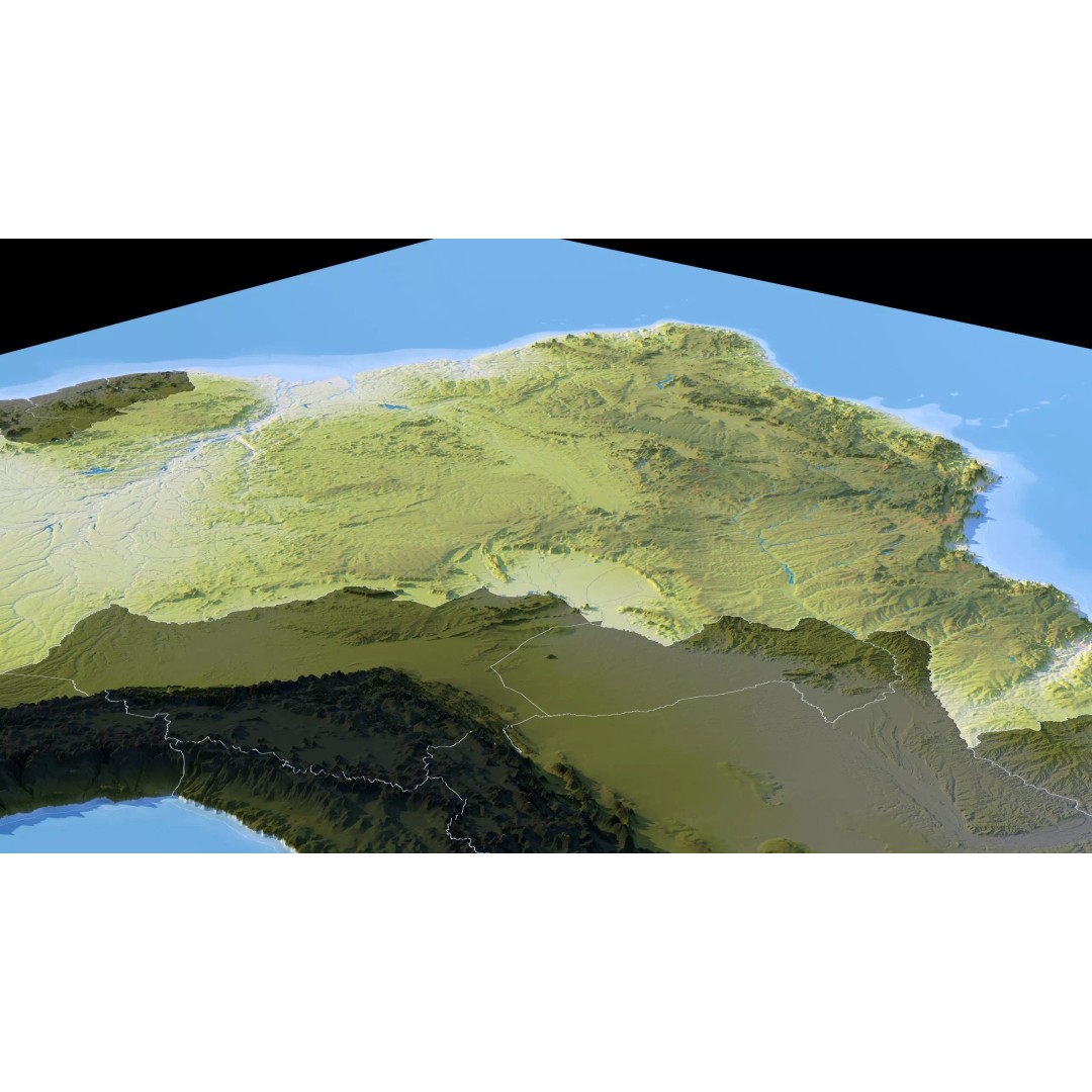 Brazil Map 3D Model – Realistic Satellite Terrain, 40K Textures, FBX/OBJ - View 14