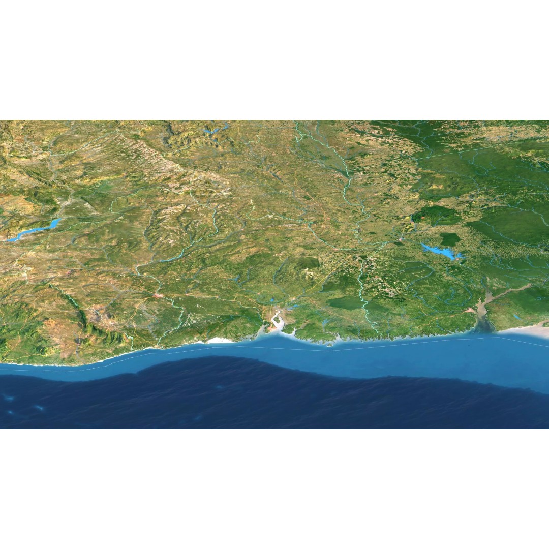 Brazil Map 3D Model – Realistic Satellite Terrain, 40K Textures, FBX/OBJ - View 8