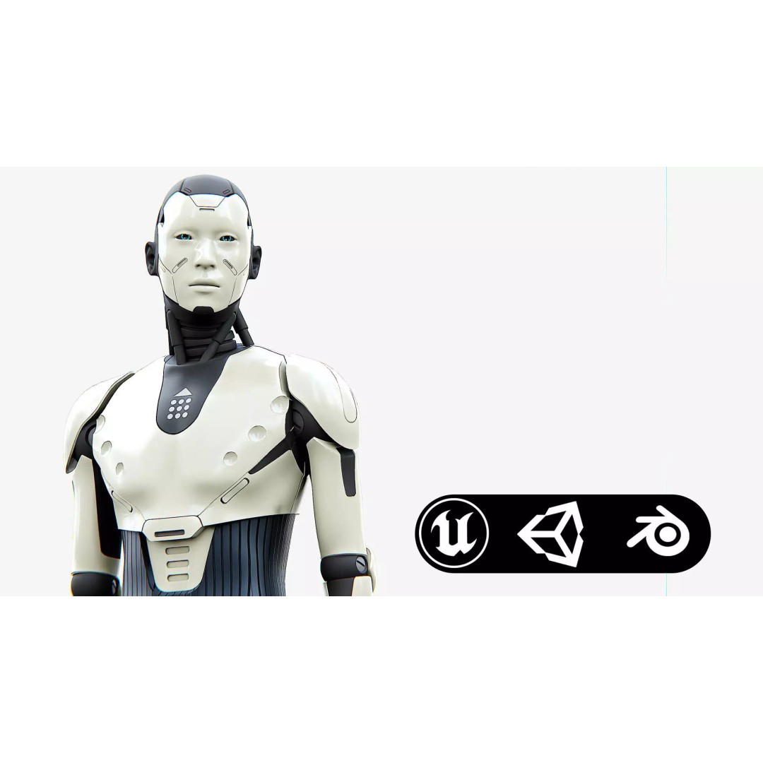 Humanoid Orpheus 3D Model – Rigged Sci-Fi Character for Animation - View 2