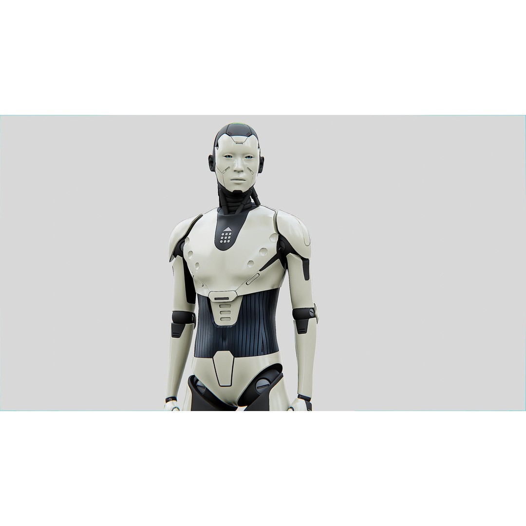 Humanoid Orpheus 3D Model – Rigged Sci-Fi Character for Animation - View 3
