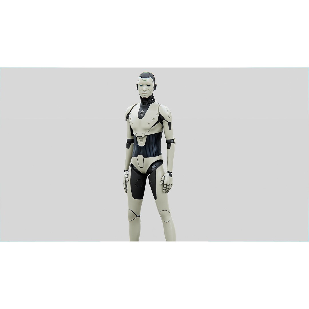 Humanoid Orpheus 3D Model – Rigged Sci-Fi Character for Animation - View 4