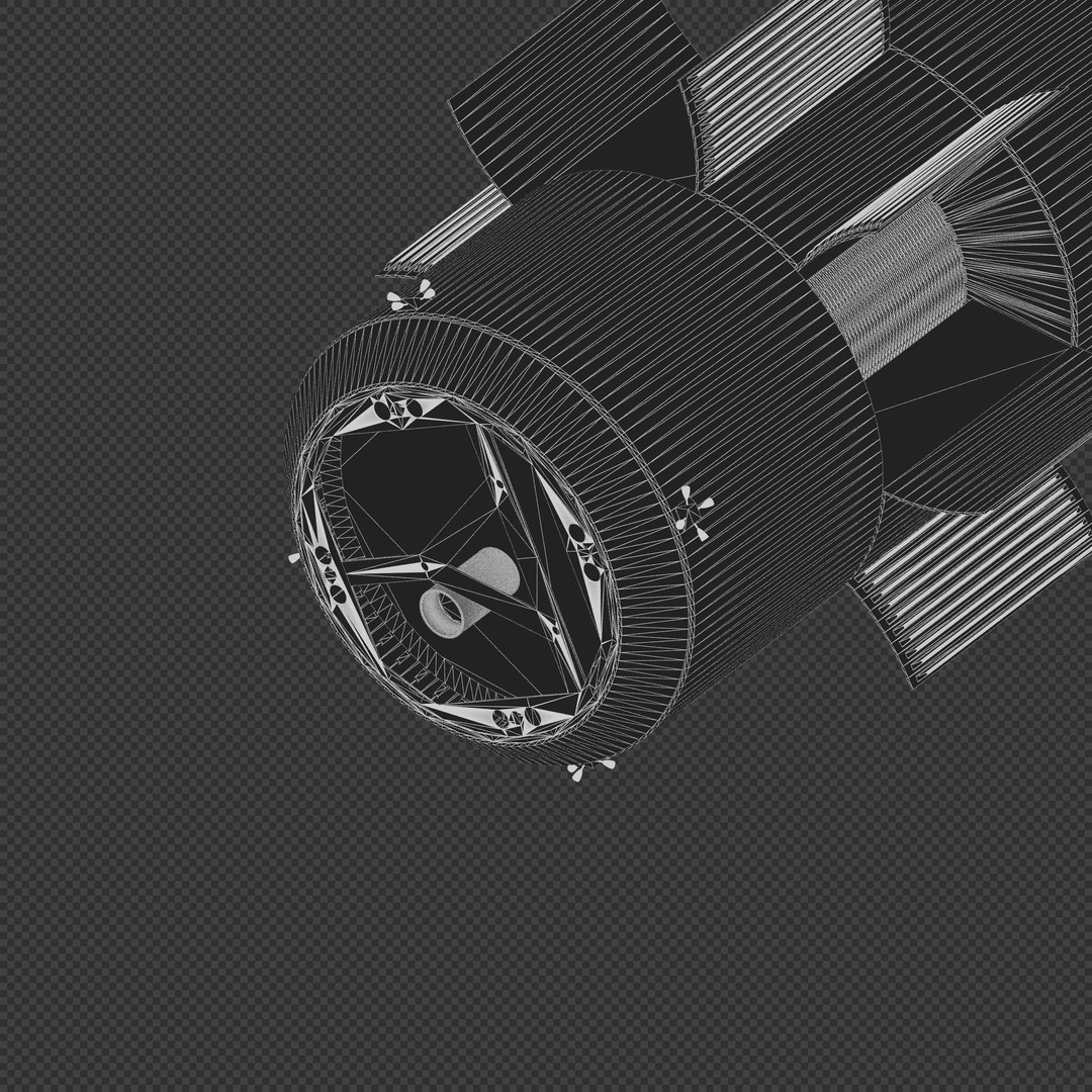 Zenith Star Satellite 3D Model – Experimental Laser Spacecraft, Blender - View 14