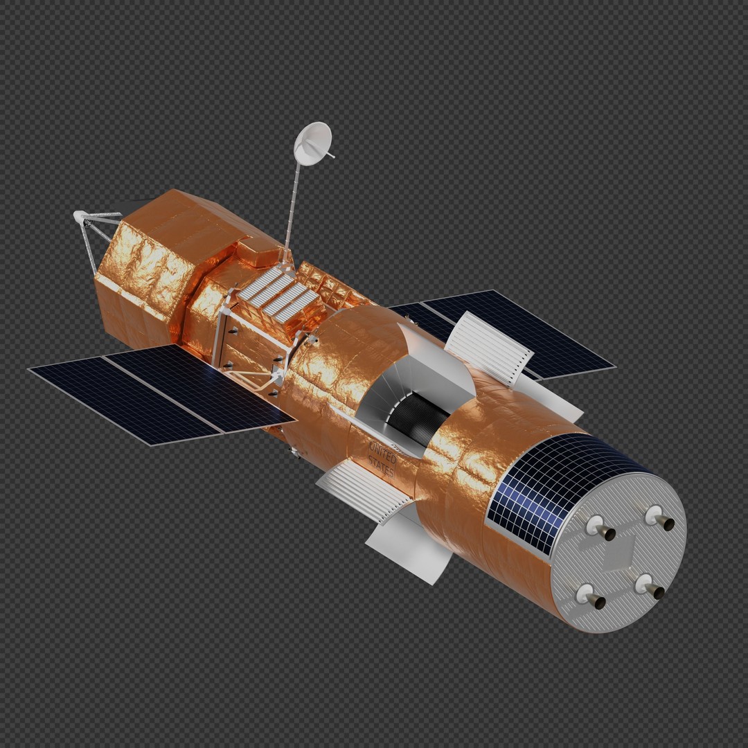 Zenith Star Satellite 3D Model – Experimental Laser Spacecraft, Blender - View 3