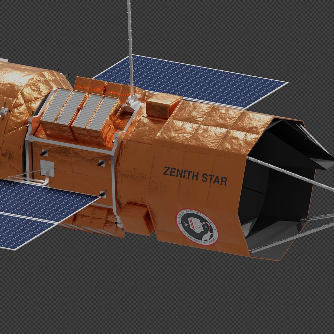 Zenith Star Satellite 3D Model – Experimental Laser Spacecraft, Blender - View 5