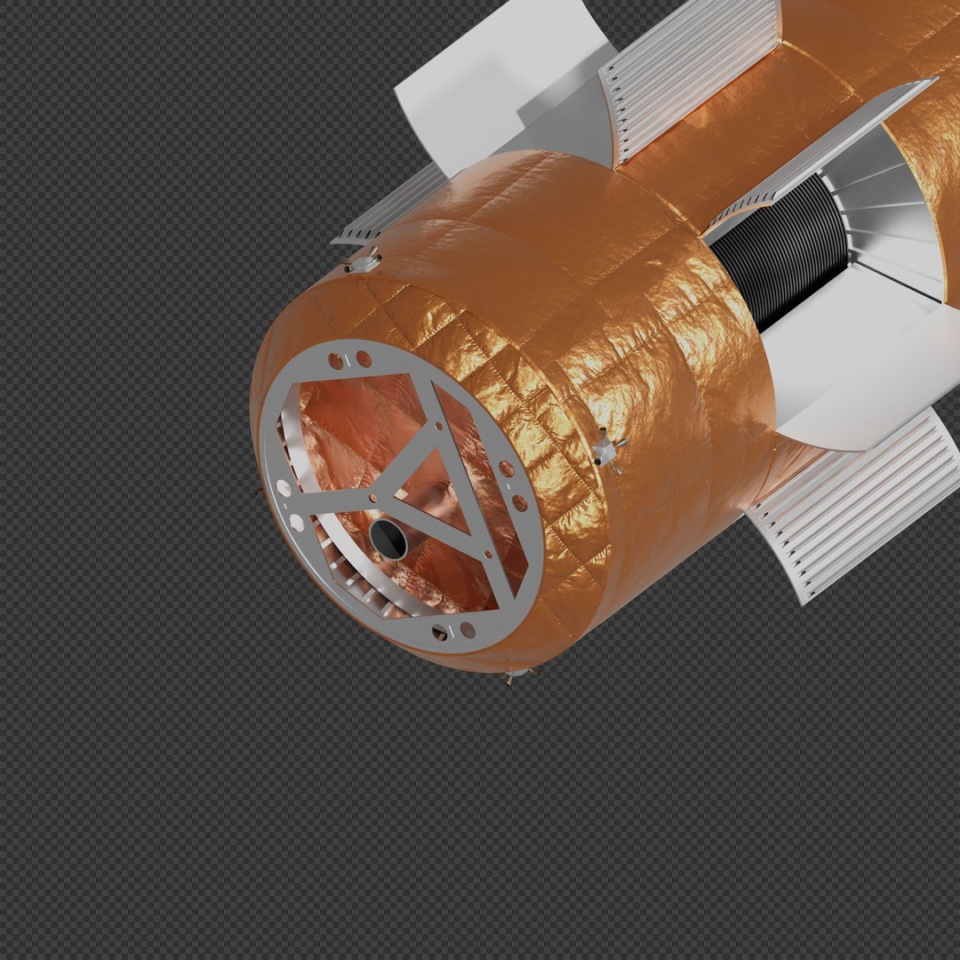 Zenith Star Satellite 3D Model – Experimental Laser Spacecraft, Blender - View 8