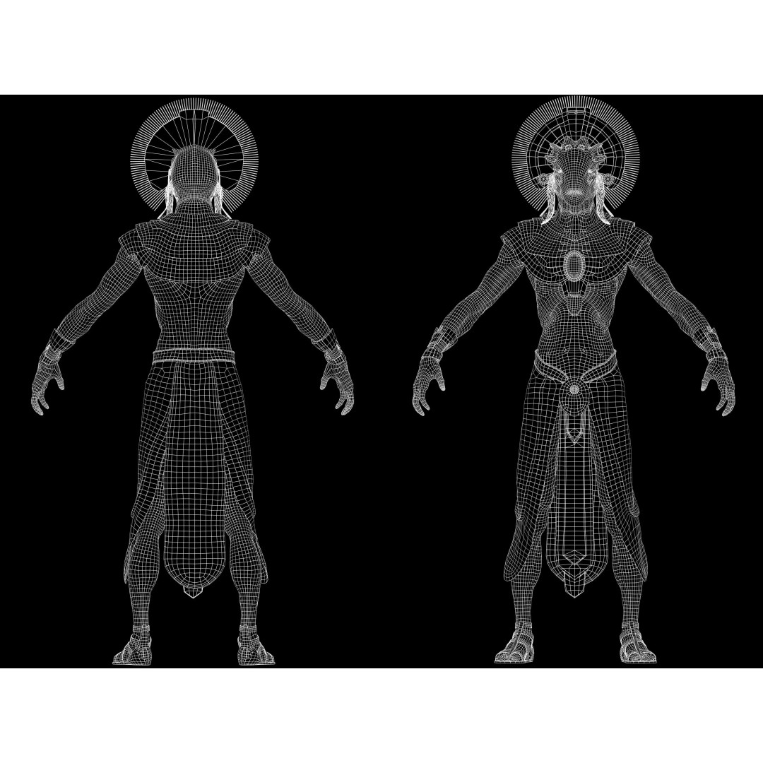 The Alien Precursors 3D Model – Low Poly Rigged Character, FBX, Blender