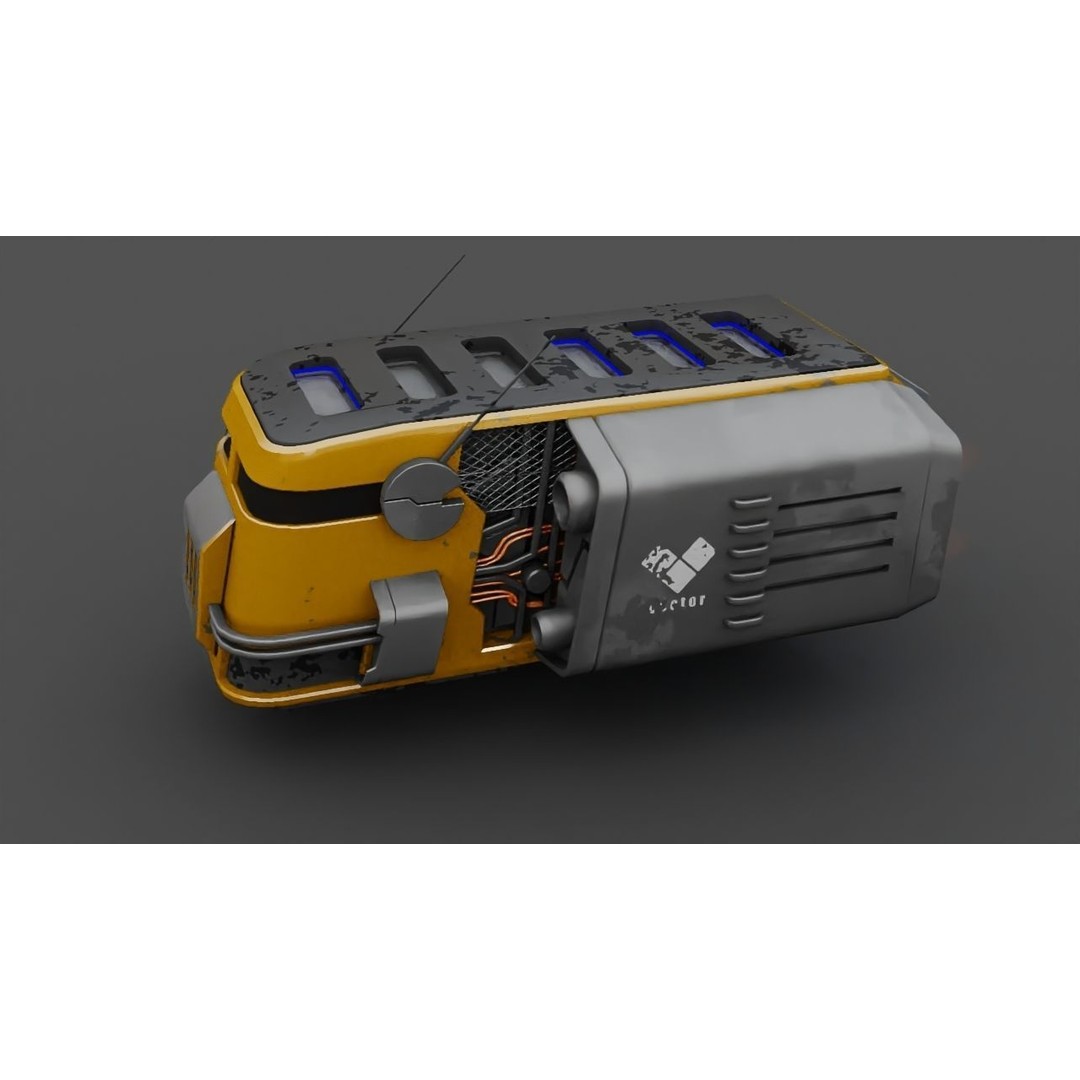 Cargo Ship 3D Model – Realistic Vehicle for Games and Animation, FBX, OBJ - View 3