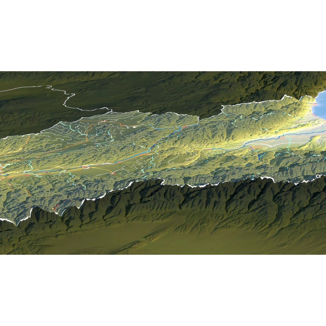 Georgia Map 3D Model – Realistic Satellite Terrain with Textures - View 17