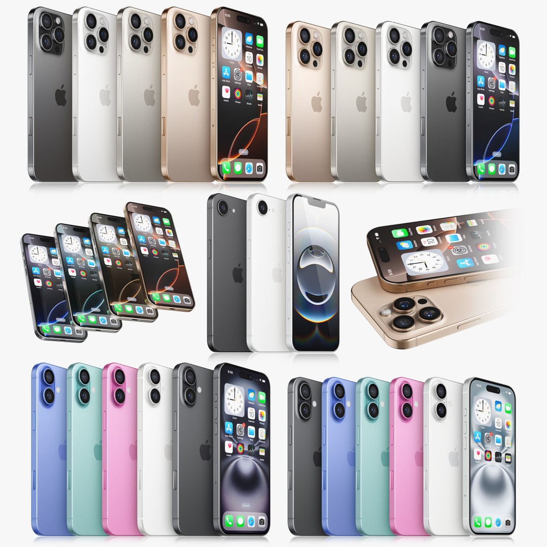 Apple iPhone 16 3D Model – Realistic High Poly Asset, FBX, OBJ - View 3