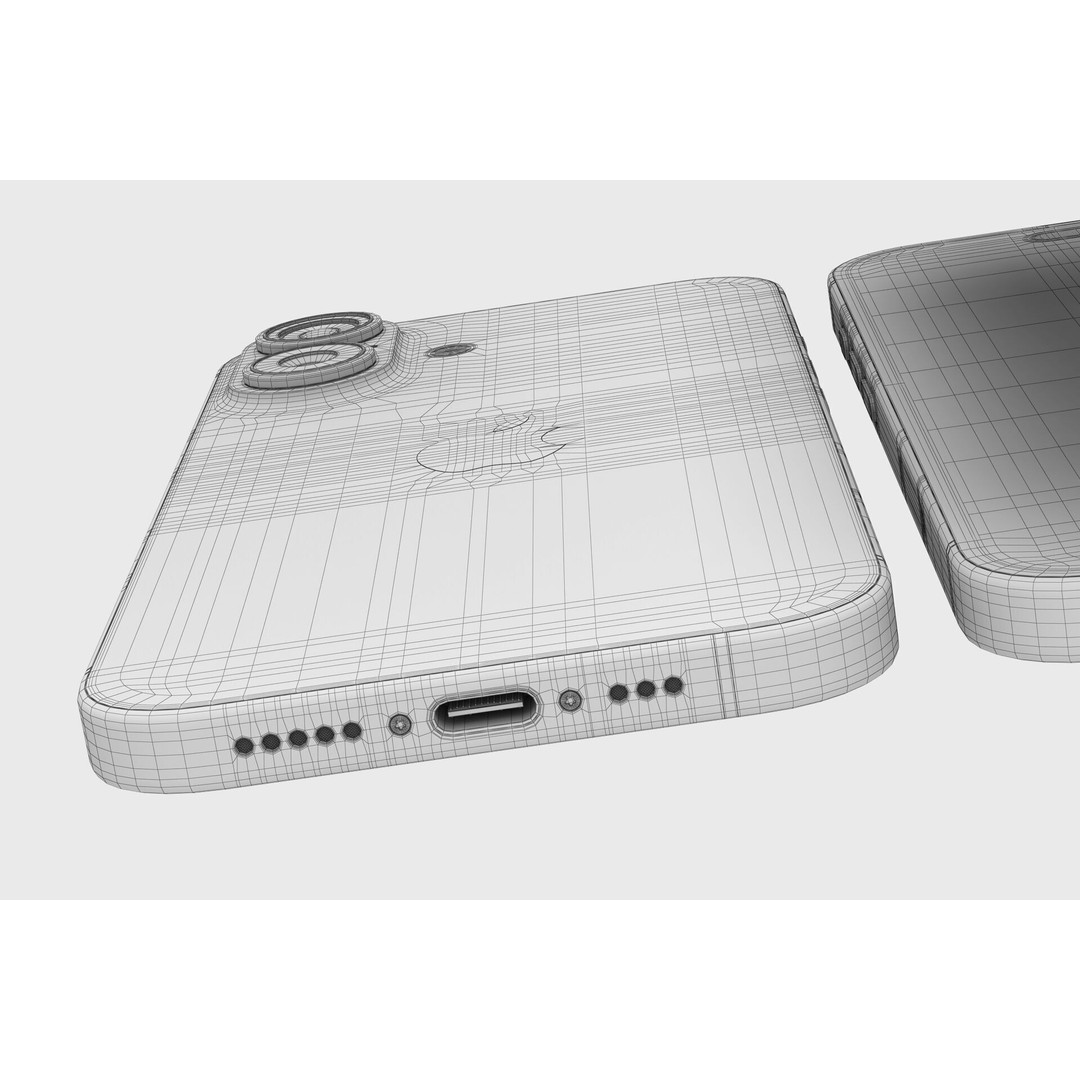 Apple iPhone 16 3D Model – Realistic High Poly Asset, FBX, OBJ - View 71