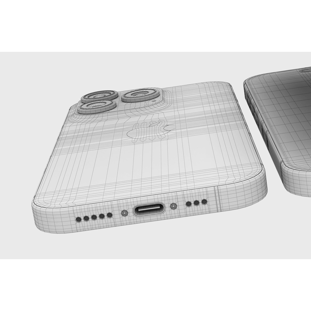 Apple iPhone 16 3D Model – Realistic High Poly Asset, FBX, OBJ - View 97