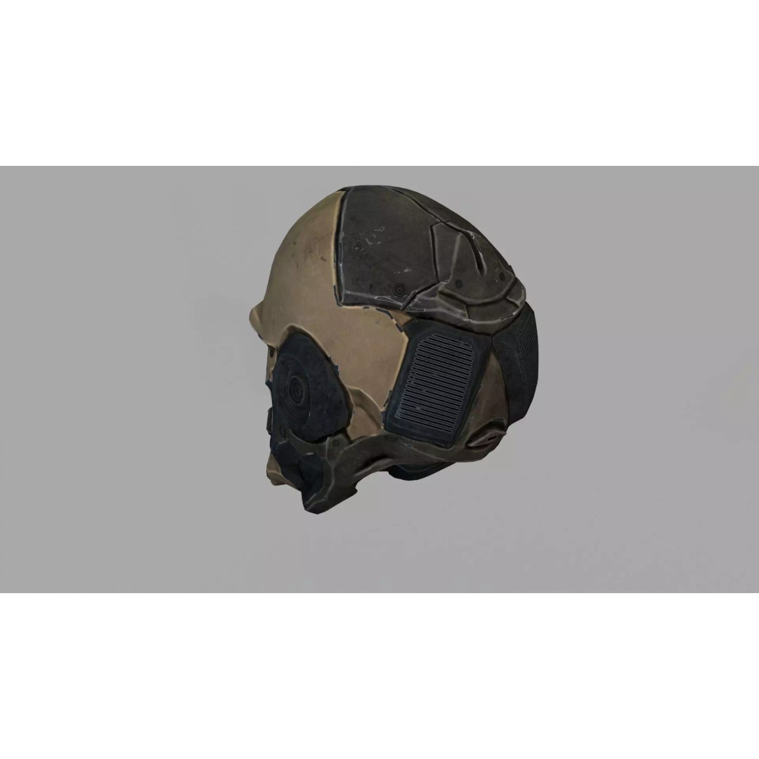 Sci-fi Helmet 3D Model – Futuristic Design, Game Ready, FBX - View 11