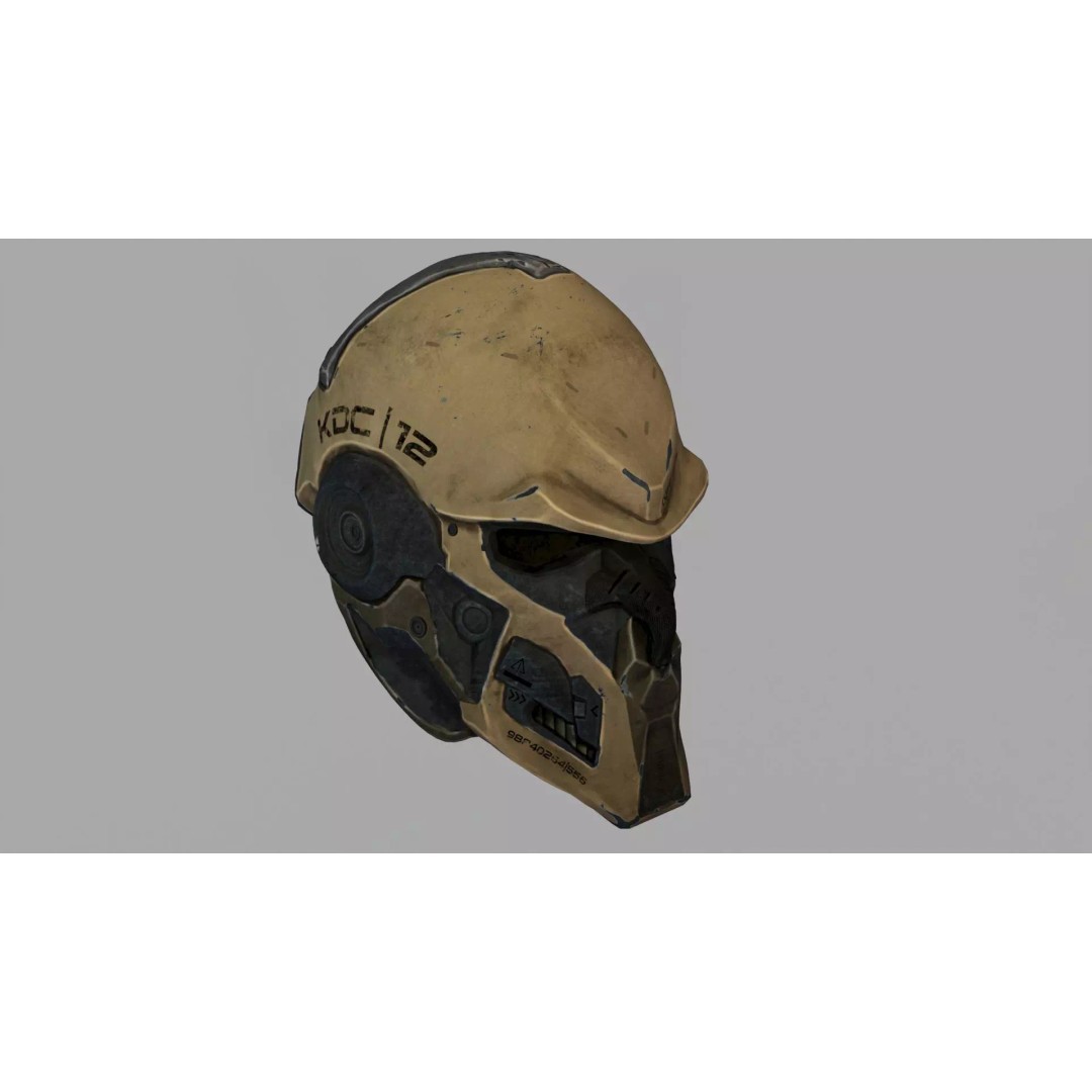 Sci-fi Helmet 3D Model – Futuristic Design, Game Ready, FBX - View 2