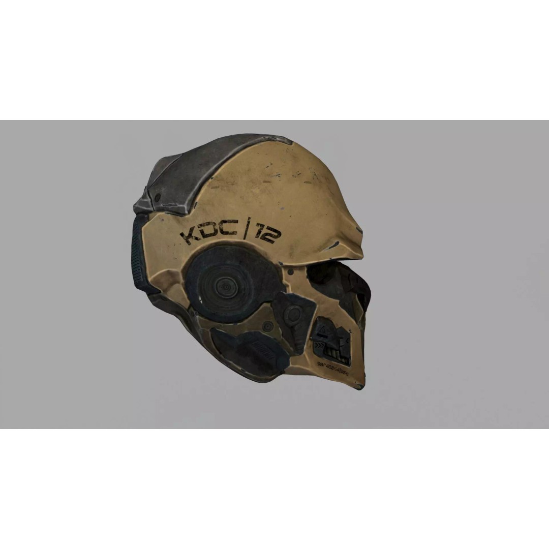 Sci-fi Helmet 3D Model – Futuristic Design, Game Ready, FBX - View 5