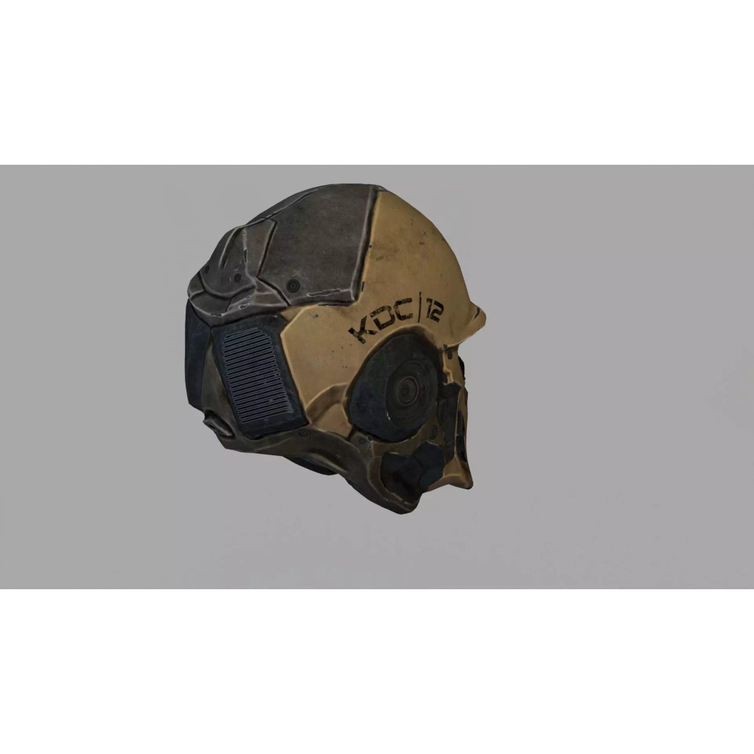 Sci-fi Helmet 3D Model – Futuristic Design, Game Ready, FBX - View 7