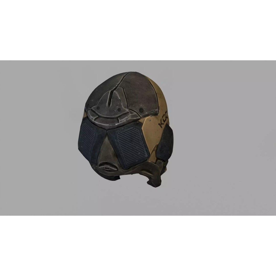 Sci-fi Helmet 3D Model – Futuristic Design, Game Ready, FBX - View 8