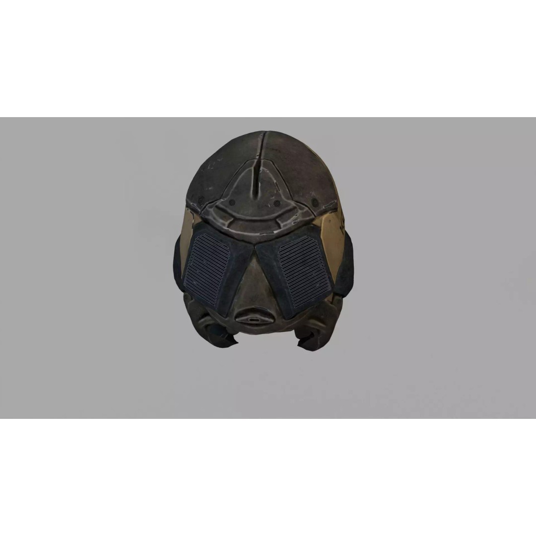 Sci-fi Helmet 3D Model – Futuristic Design, Game Ready, FBX - View 9