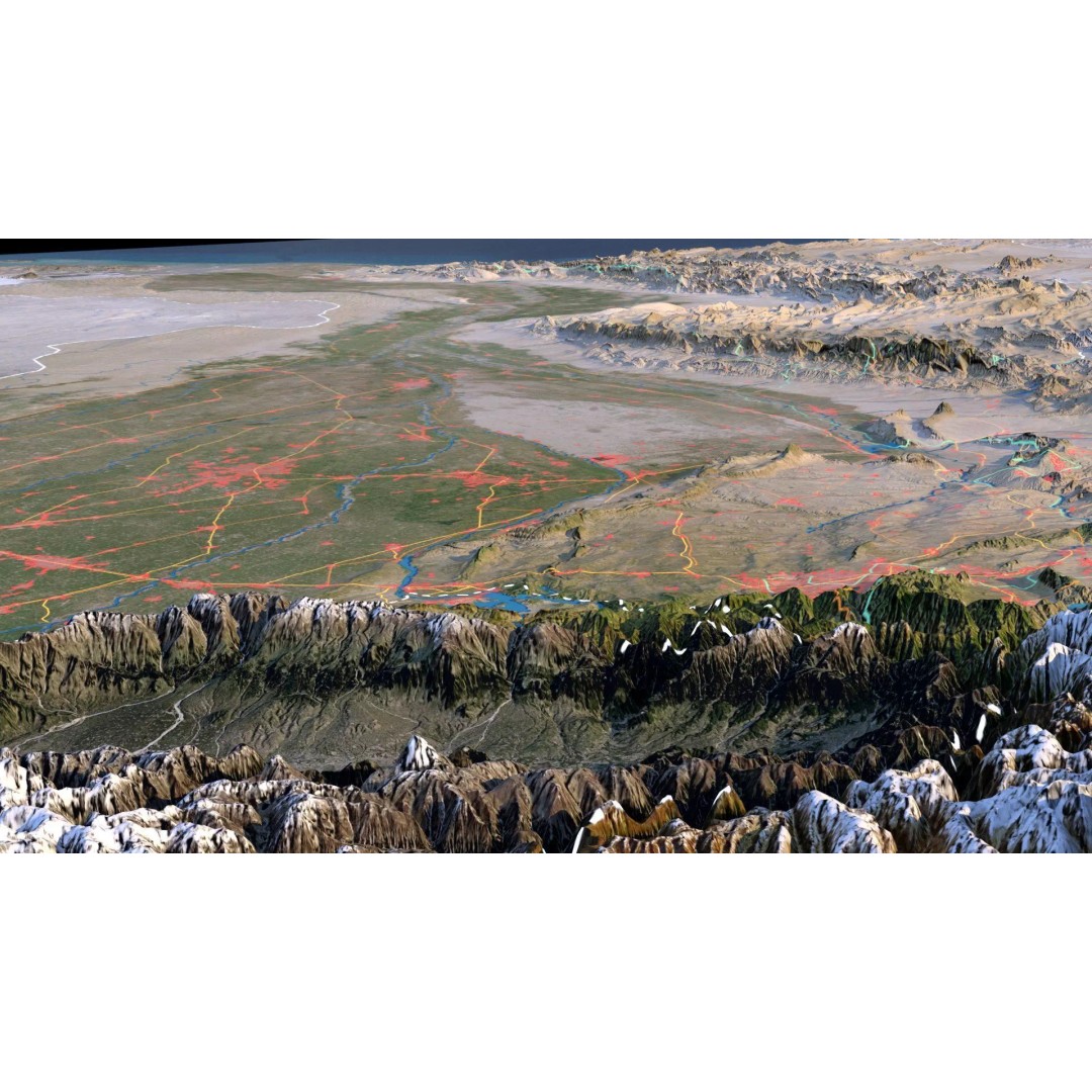 Pakistan Map 3D Model – Realistic Satellite Terrain, FBX, OBJ - View 10