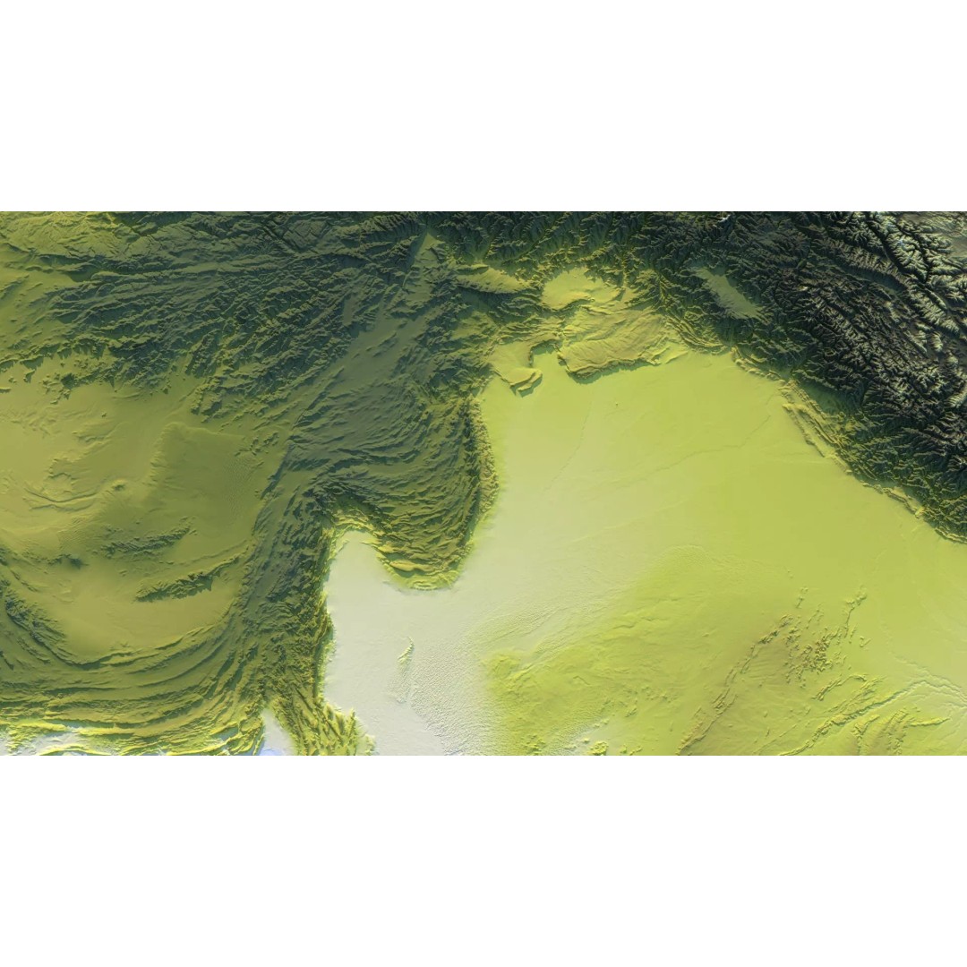 Pakistan Map 3D Model – Realistic Satellite Terrain, FBX, OBJ - View 12