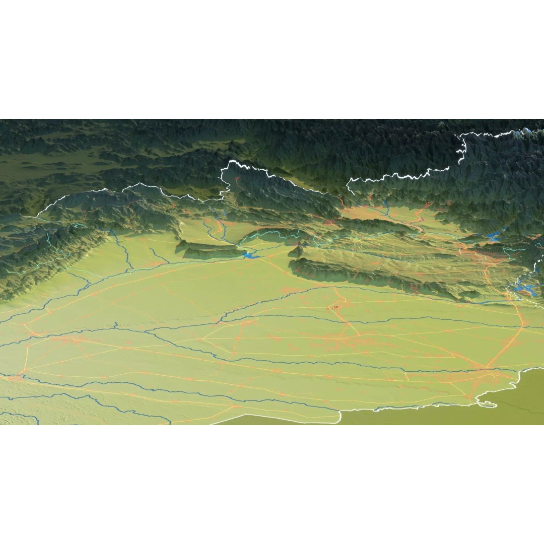 Pakistan Map 3D Model – Realistic Satellite Terrain, FBX, OBJ - View 15