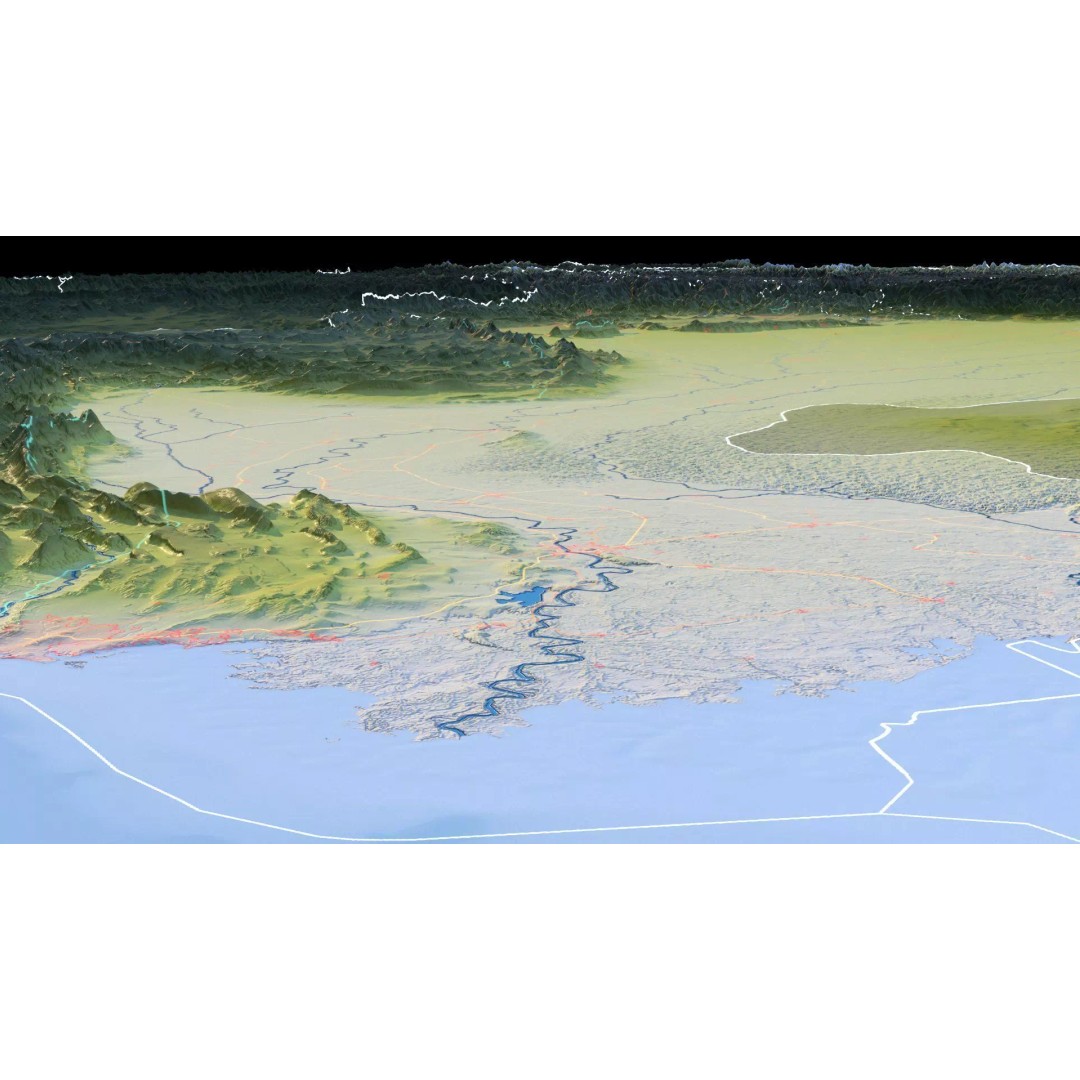 Pakistan Map 3D Model – Realistic Satellite Terrain, FBX, OBJ - View 18