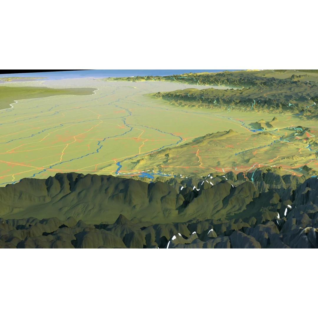 Pakistan Map 3D Model – Realistic Satellite Terrain, FBX, OBJ - View 19