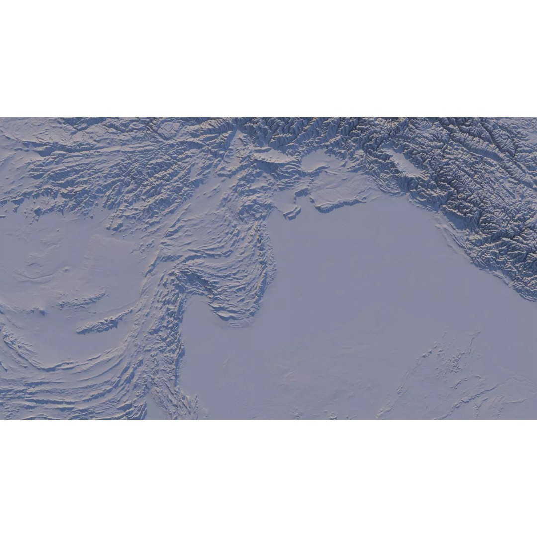 Pakistan Map 3D Model – Realistic Satellite Terrain, FBX, OBJ - View 21