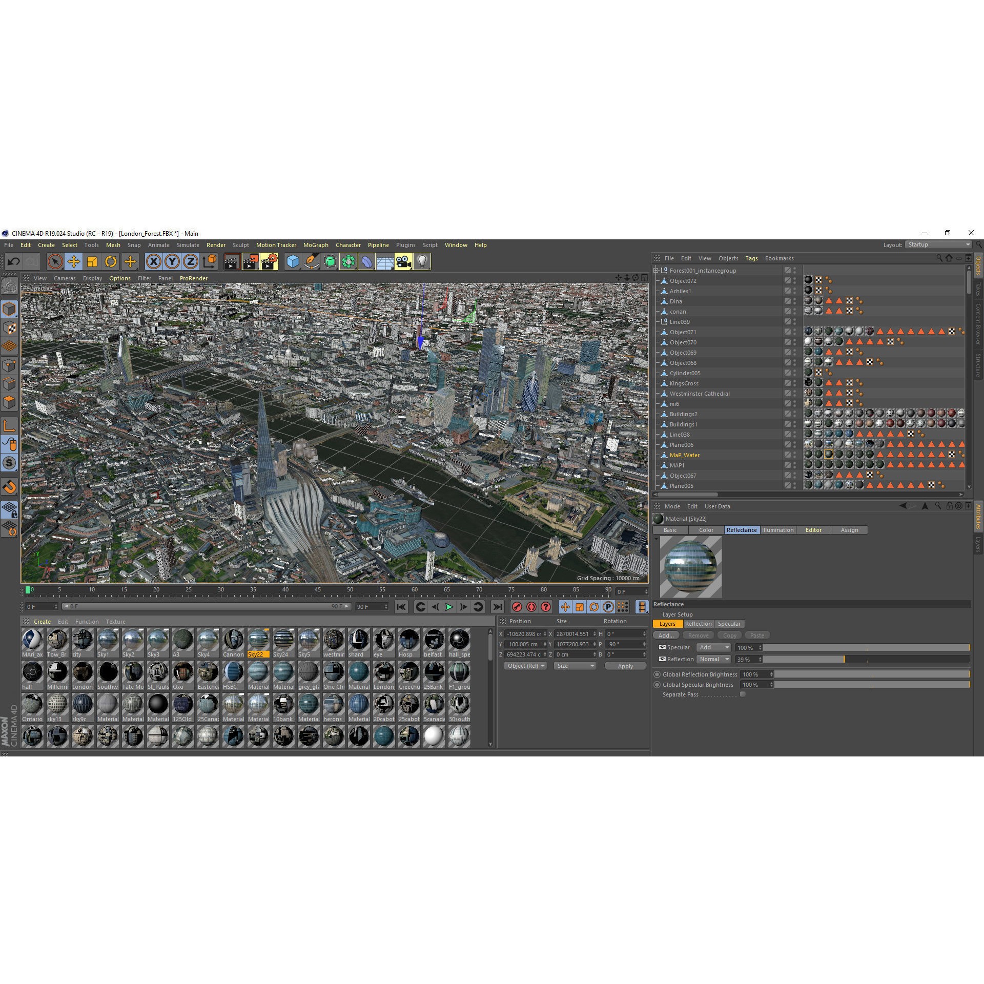 London and River Thames - Game-Ready 3D Model - View 12