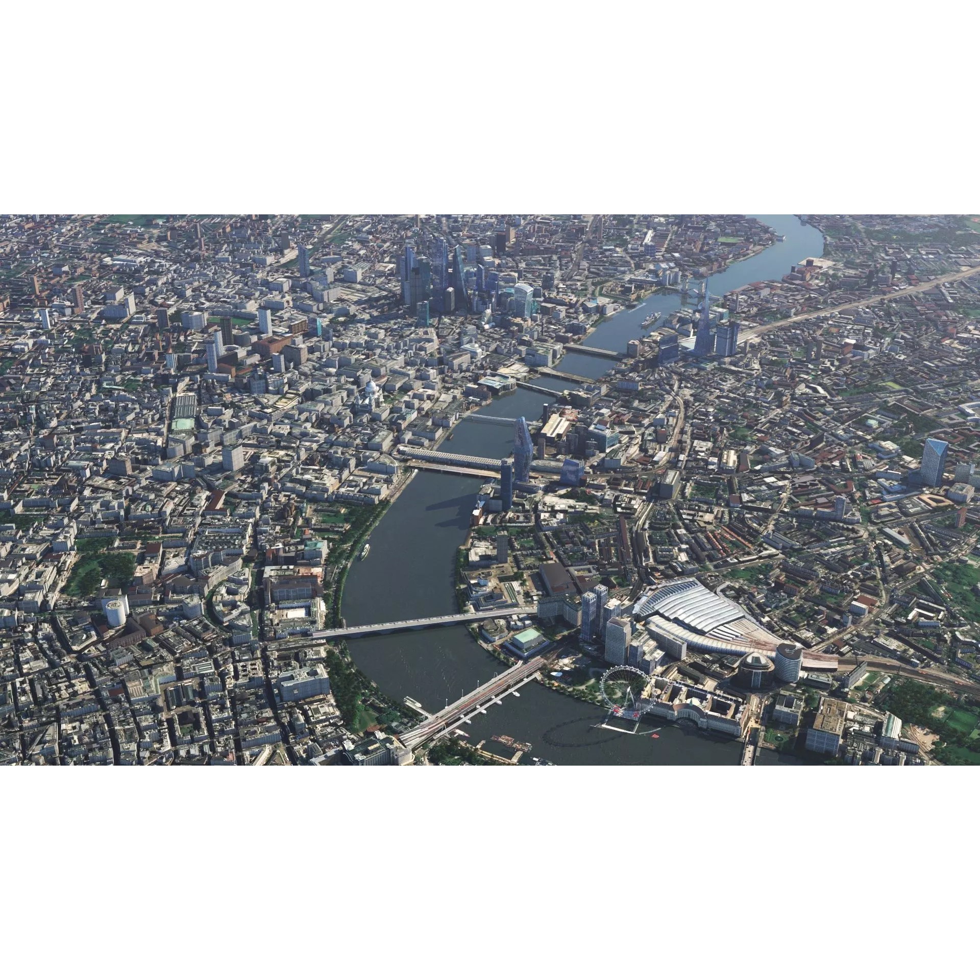 London and River Thames - Game-Ready 3D Model - View 2