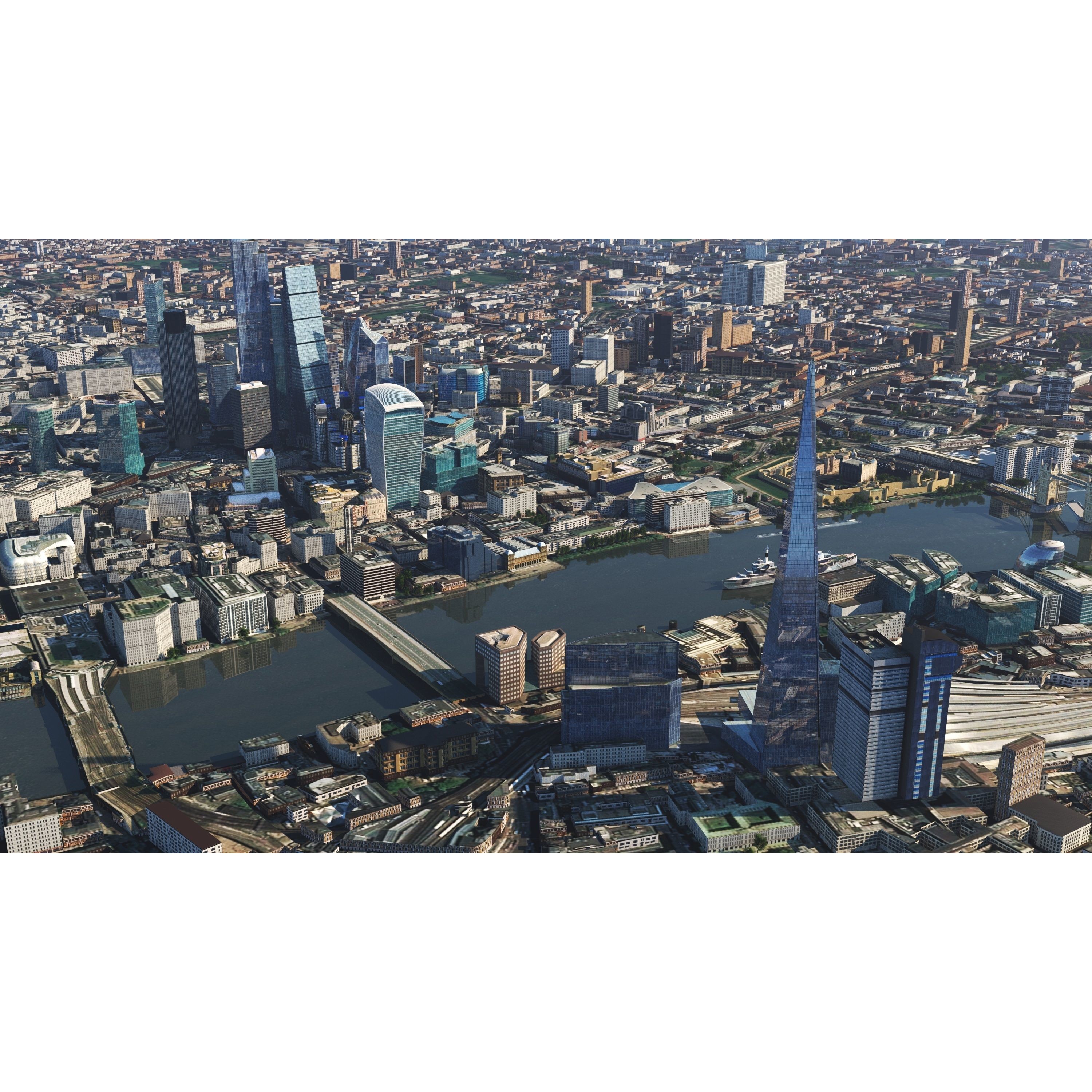 London and River Thames - Game-Ready 3D Model - View 25