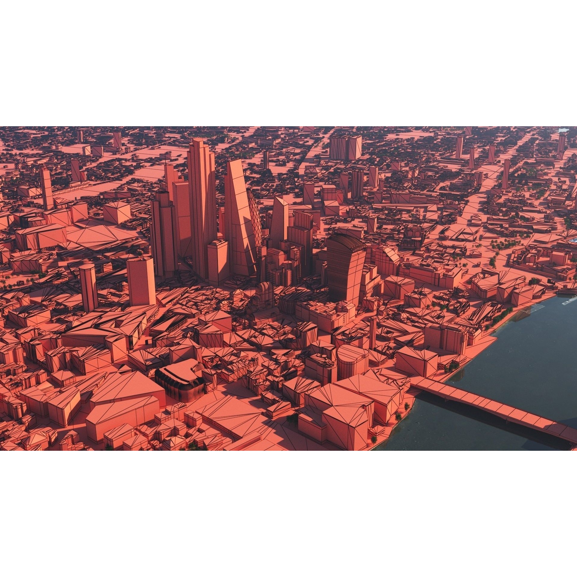 London and River Thames - Game-Ready 3D Model - View 37
