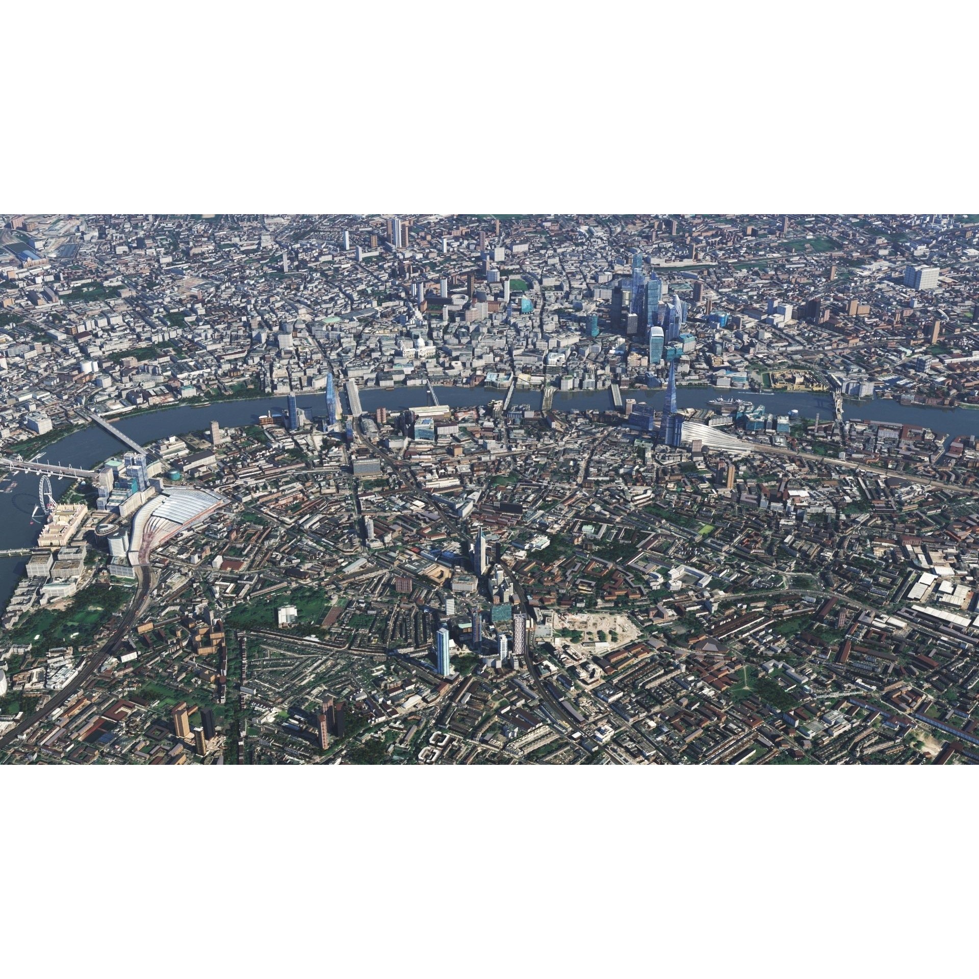 London and River Thames - Game-Ready 3D Model - View 5