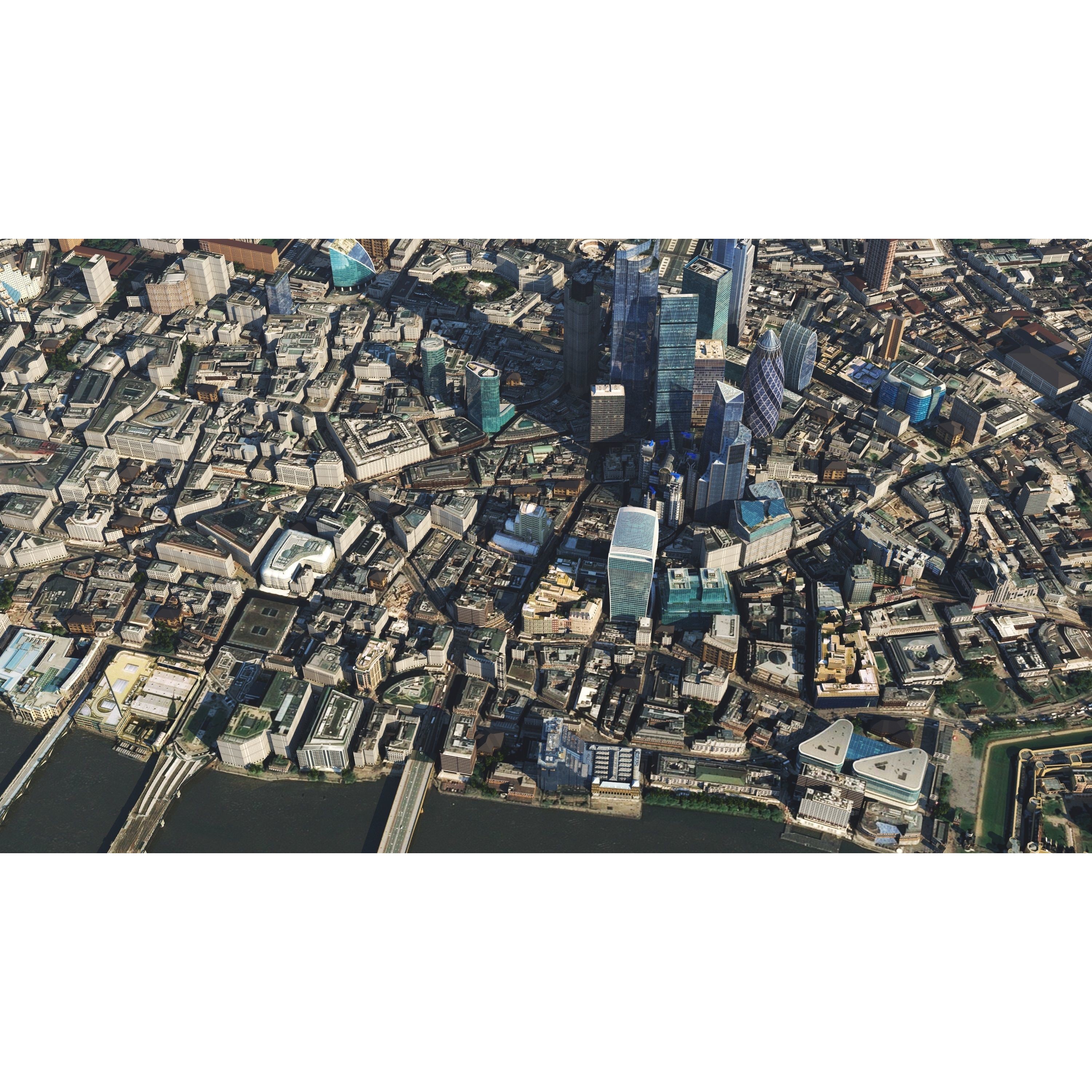 London and River Thames - Game-Ready 3D Model - View 7
