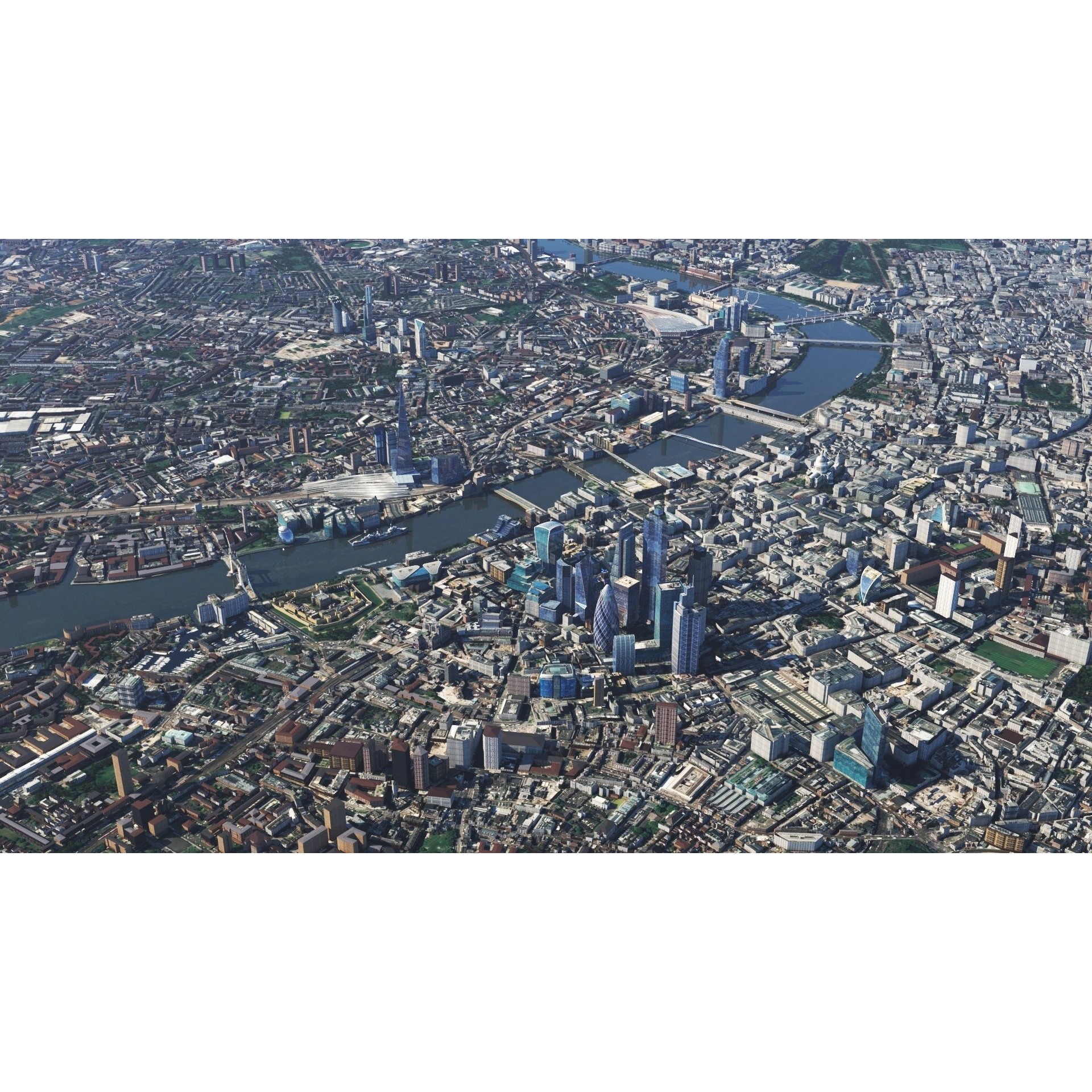 London and River Thames - Game-Ready 3D Model - View 8