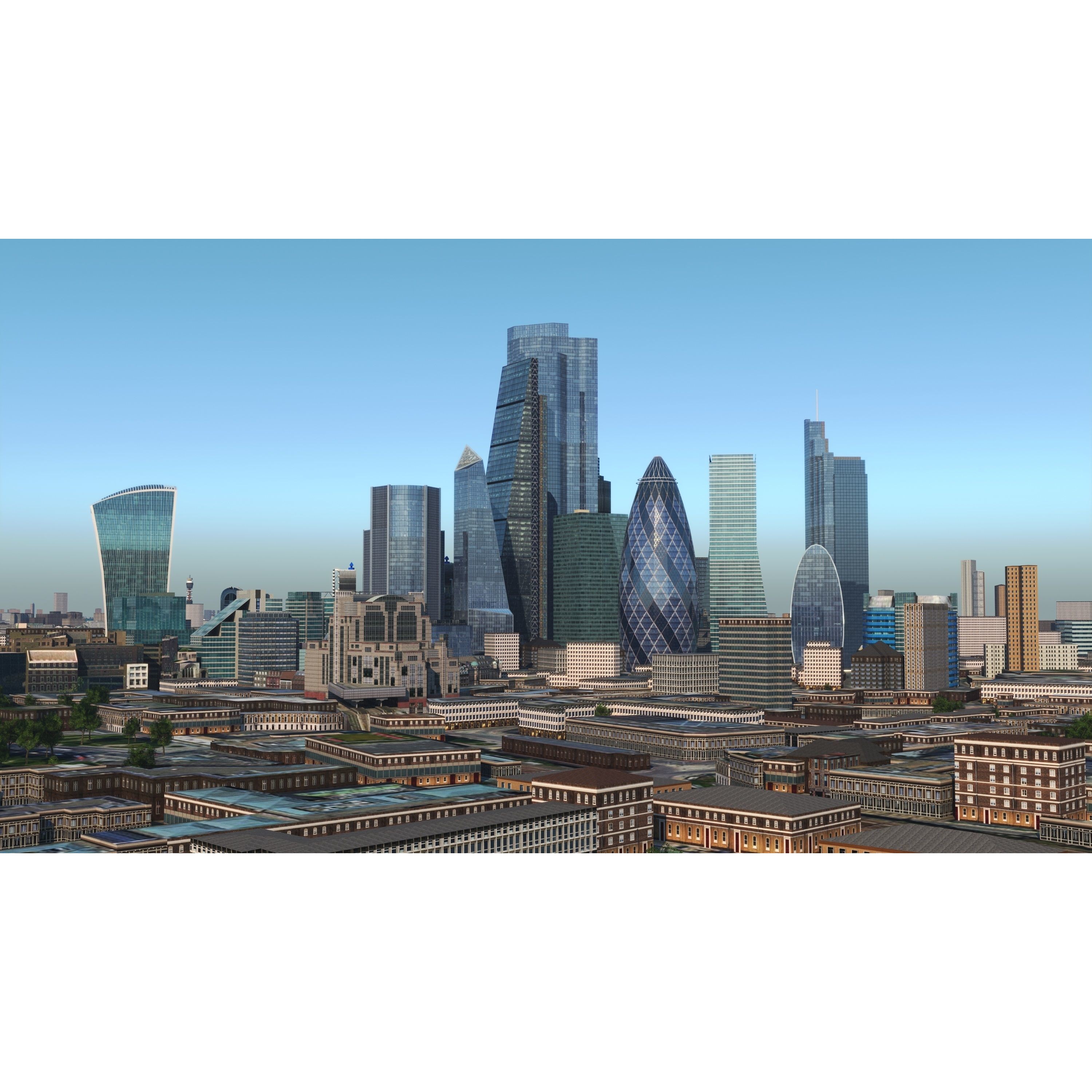 London and River Thames - Game-Ready 3D Model - View 9