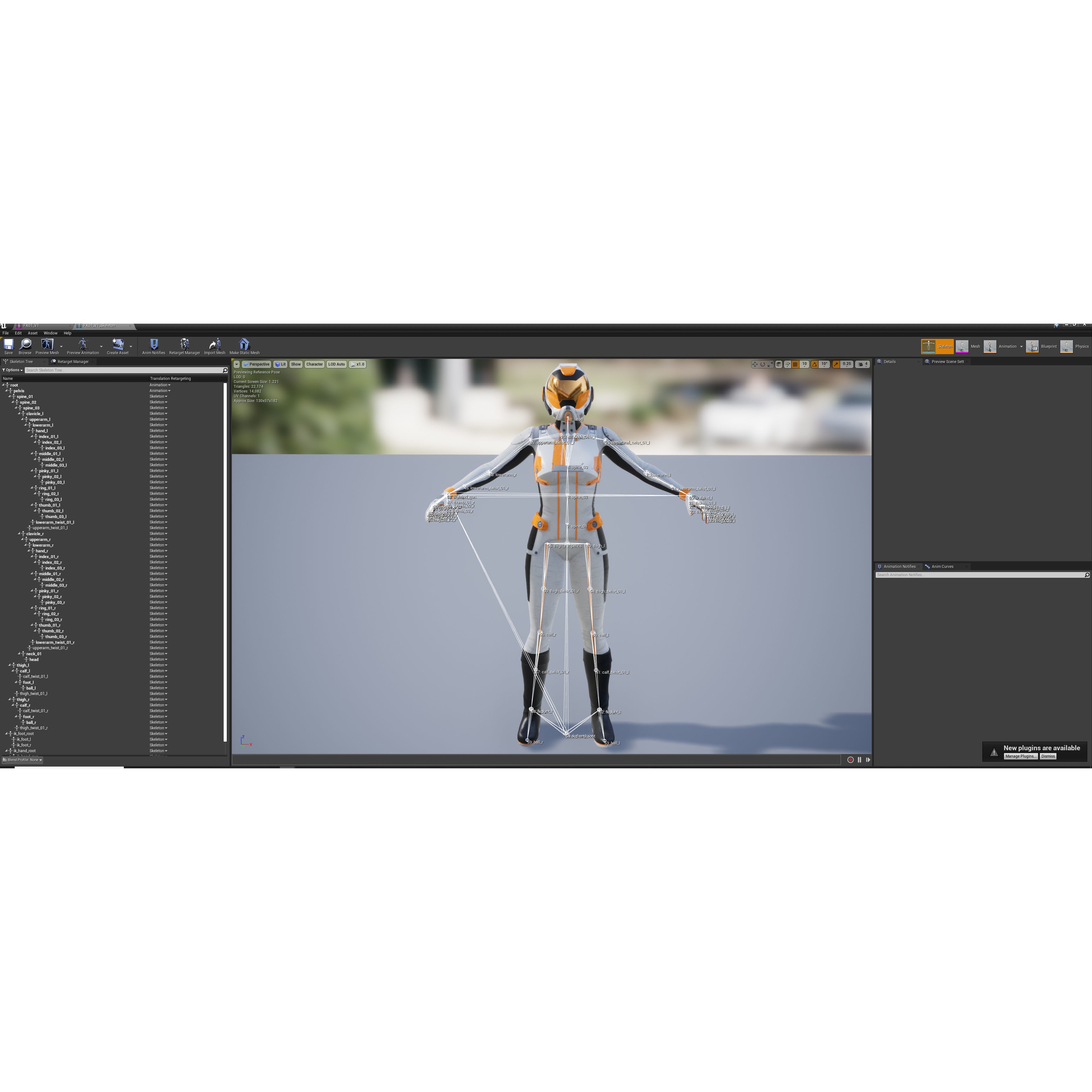 FX01 Female Space Suit - Low-Poly Game-Ready 3D Model