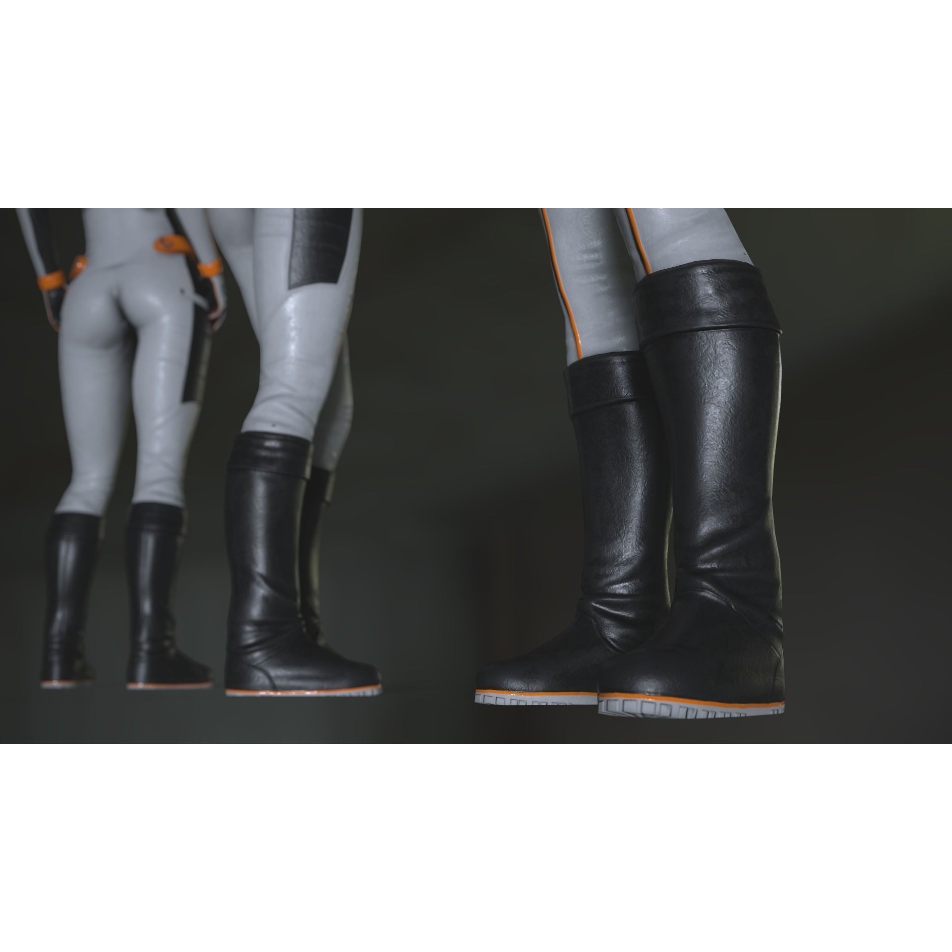 FX01 Female Space Suit - Low-Poly Game-Ready 3D Model - View 13